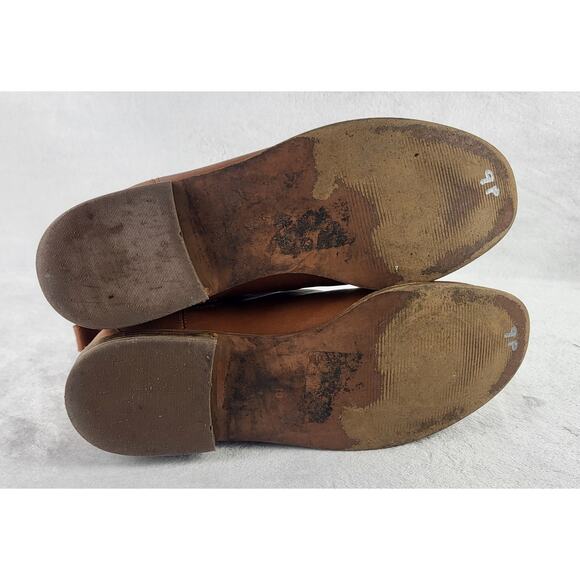 MADEWELL Ainsley Chelsea Leather Shearling Slip On Ankle Boot Brown | Size 10 - Picture 11 of 16